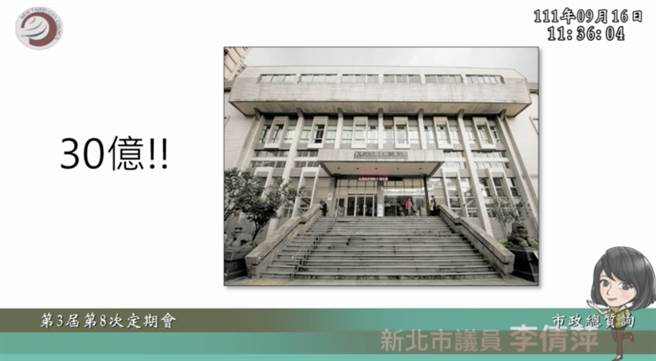 针对新北市长侯友宜表示将斥资30亿于原址重建市立图书馆三重分馆，民进党议员李倩萍提出质疑，要求侯须针对相关期程及预算说清楚。（李倩萍提供）