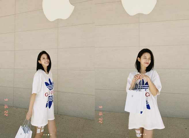 蔡瑞雪今（16）日在IG分享到第一次搶iPhone的經驗。(圖/ 摘自蔡瑞雪IG)