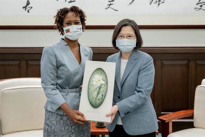 驻台任期最长的使节哈菁丝将离任 总统：依依不舍(曾薏苹摄)