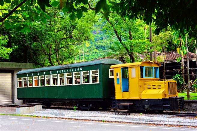 林田山林业文化园区的「机关车」。（花莲林管处提供／王志伟花莲传真）