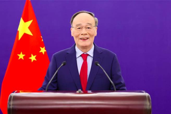 中国国家副主席王岐山。（新华社）