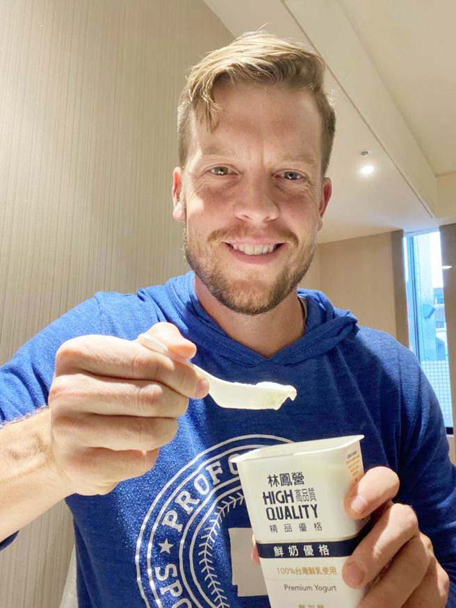 味全龙新洋投霸曼（Buddy Baumann）。（味全龙提供）