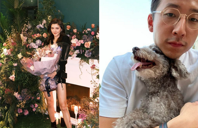 吴千语和施伯雄復合后，就爱得很高调。(图/ 摘自微博)