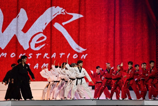 體育表演會的跆拳道項目。(體育署提供)