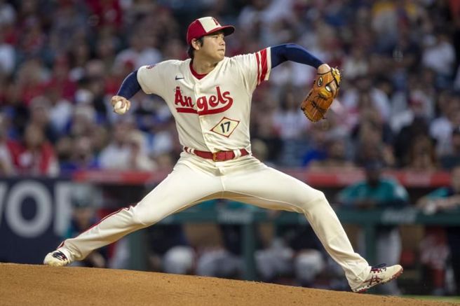 天使先发投手大谷翔平。（美联社）