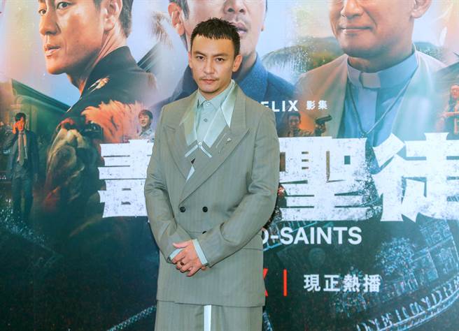 张震受访分享拍摄《毒枭圣徒》趣事。（粘耿豪摄）