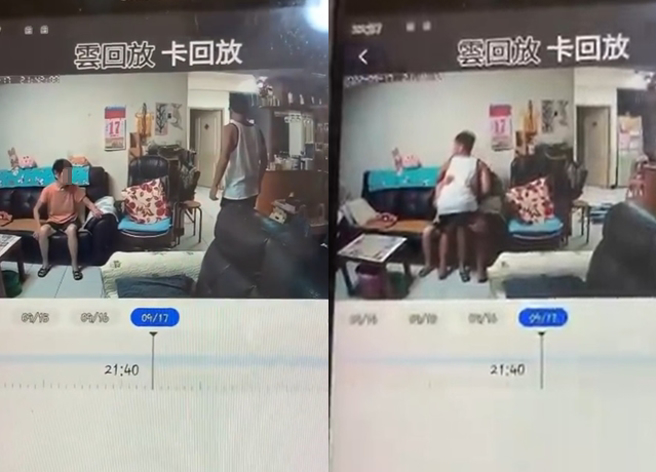 地震来袭，孙子紧抱阿嬷频安慰「别怕」，超孝顺举动感动网友。（翻摄自脸书爆料公社/网友授权提供）