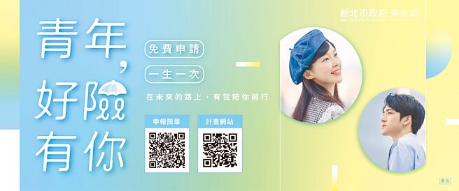 新北市青年局「青年，好险有你」计画成为青年强力后盾。（新北市青年局提供）