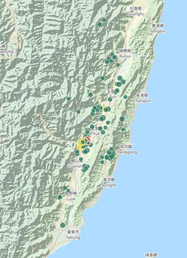 兩日加起來，超過100次地震。（圖／翻攝自鄭明典臉書）
