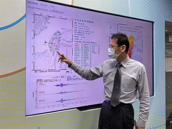 中央气象局地震测报中心主任陈国昌。（李柏澔摄）