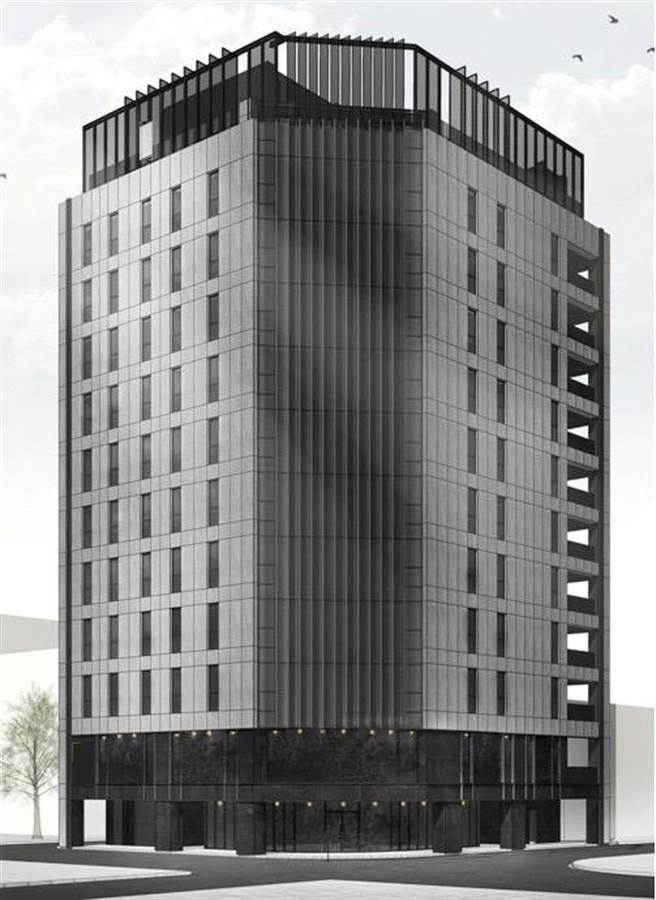 新北市府2020年协助全球第二大英商洲际酒店集团，进驻树林车站旁开设国际级「智选假日酒店Holiday Inn Express」，未料该计画却因疫情衝击取消，改为设置商办大楼。（新北市经发局提供）