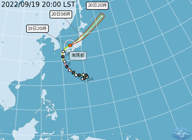 南玛都颱风袭日雨量创纪录。（图取自气象局网页）