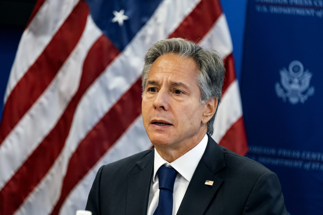 美国国务卿布林肯（Antony Blinken）。（图／美联社）

