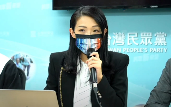 民眾党新竹市长候选人高虹安开记者会重炮狂轰蔡英文及林智坚。（图／本报系影音截图）