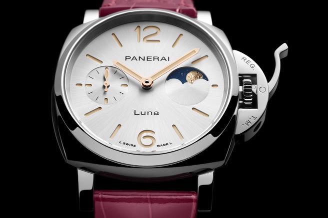 沛纳海Luminor Due Luna精钢腕表，27万4000元。（Panerai提供）