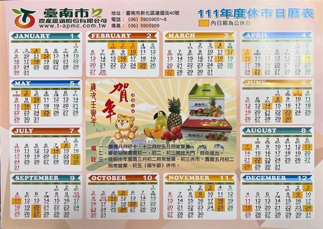 新化果菜市场每月的农历四果日为公休日，今天是试营运以来的第一个公休日。（台南农产运销公司提供／曹婷婷台南传真）