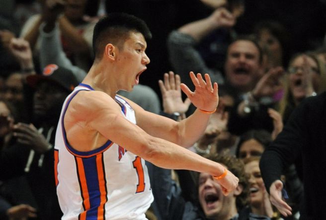 2012年在尼克大放异彩的林书豪。（美联社资料照）