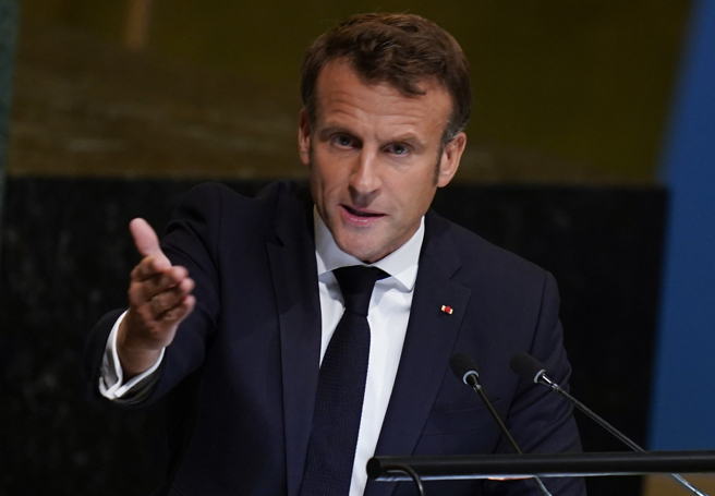 法国总统马克宏（Emmanuel Macron）。（图／美联社）