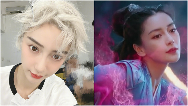 Angelababy宣传新剧《尘缘》。（图／Angelababy微博）