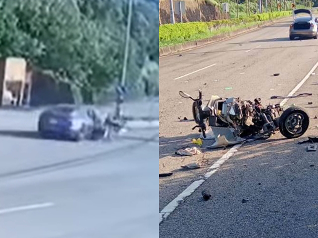 特斯拉车主年仅25岁，家中开建设公司，父亲出面道歉，称特斯拉是他买给儿子的，当时儿子从学校返家，对死者家属深表歉意，坦言儿子遇到了就得面对。（翻摄照片）