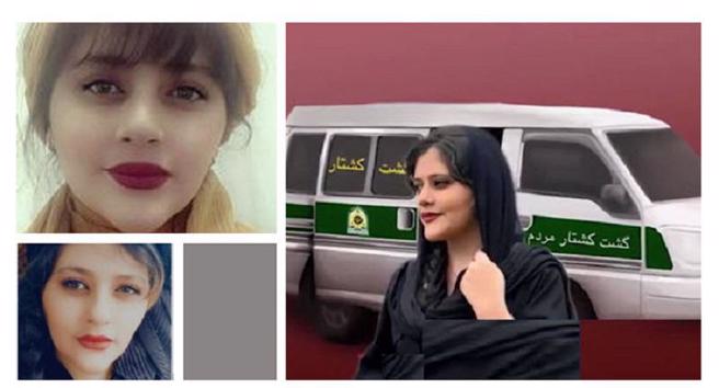 22歲的艾米尼，因為頭巾沒戴好遭伊朗宗教警察打死，引發全伊朗的集體抗爭。(圖/美聯社)