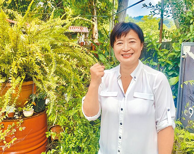 民进党南投县长参选人蔡培慧，要改变南投。（廖志晃摄）