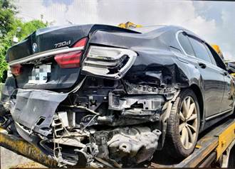 未保持安全距離釀禍！國道3車追撞1人傷 BMW車尾被撞爛