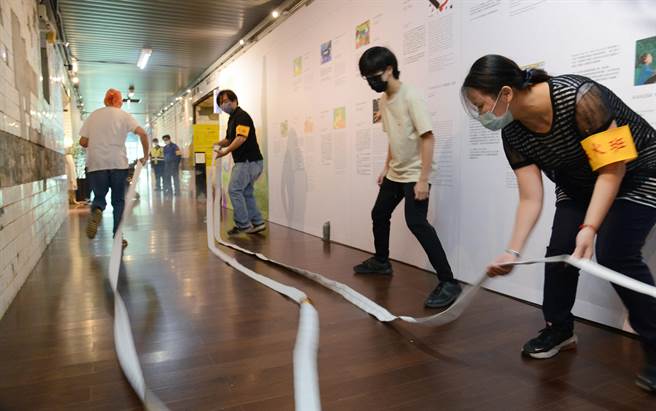 文化部文资局22日在文资园区举办防灾实境演练。（文化部文资局提供／陈淑芬台中传真）