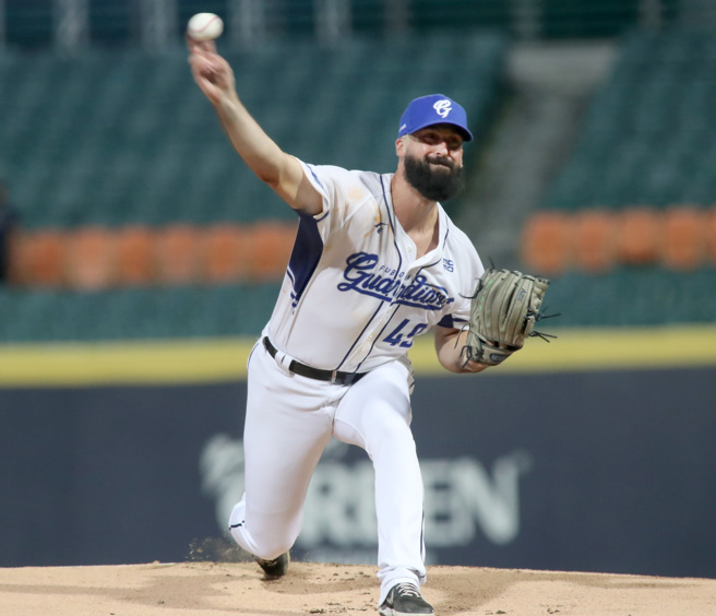 富邦悍将范米特。（郑任南摄）