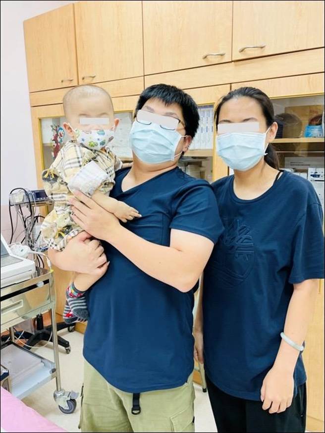 台中9月大男婴7月确诊引发心肌炎，住院治疗7周后，未料出院不到1个月，再次确诊。（台中荣总提供／潘虹恩台中传真）