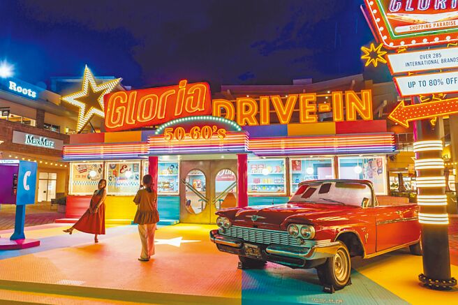 华泰名品城的美式摇滚快餐店具有50年代美国电影感场景Fu。（资料照片）