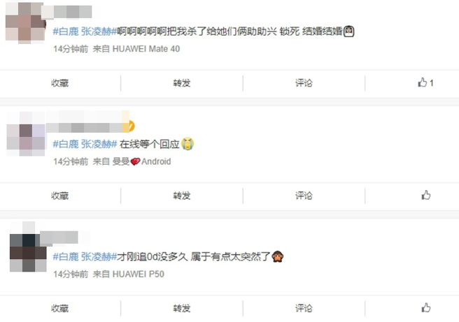 两人恋情在网上掀起热议。（图／翻摄自微博）