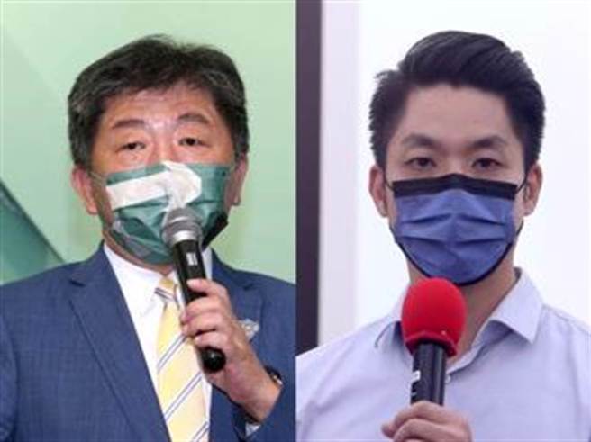 陳時中(左)原本討論度較高，但蔣萬安(右)近日反擊側翼抹黑，也提高不少聲量。（資料照合成）