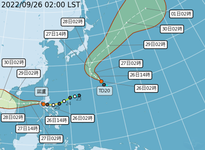 西北太平洋及南海上持續有颱風生成發展的機率。(翻攝自氣象局)