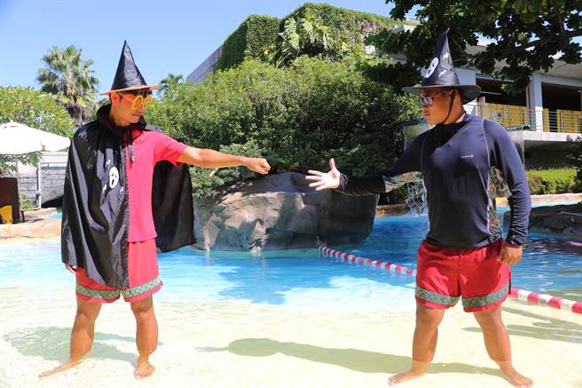 双十连假的三天假期举办第一届漂漂河趣味健走大赛。（丽宝乐园渡假区提供）