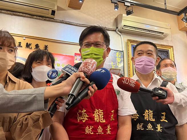 林佳龙表市民调做为参考，但不会受影响。（王扬杰摄）