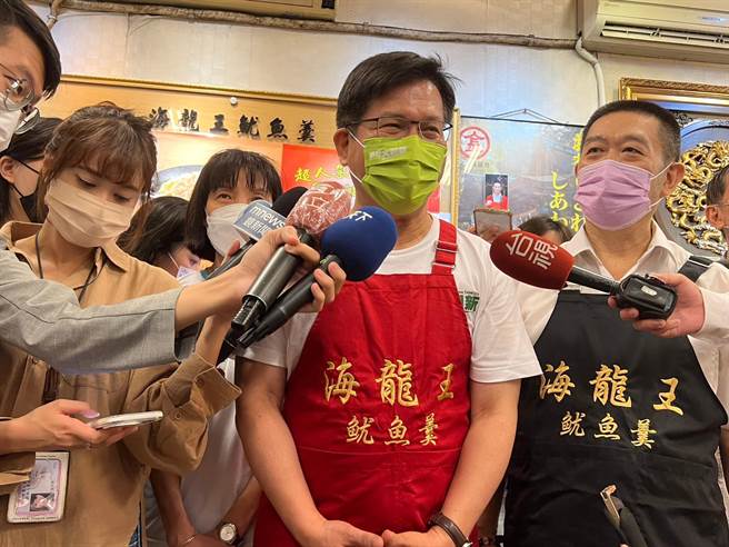 林佳龙要求侯阵营向社会说明与道歉。（王扬杰摄）