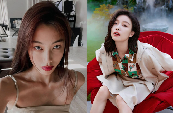 歌手游鸿明女儿游宇潼（左）被网友说长得像大陆女星倪妮（右）。（图／eileenyoyoyoyo Instagram、微博）