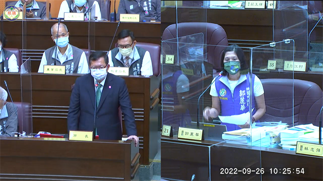 民進黨議員郭麗華關心桃園區春日路徵收問題。(蔡依珍攝)