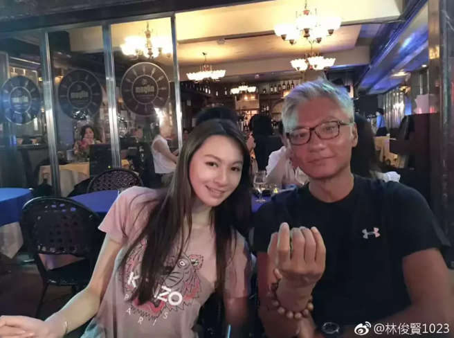 林钰洧的爸爸是「香港第一美男」林俊贤。（图／微博＠林俊贤）