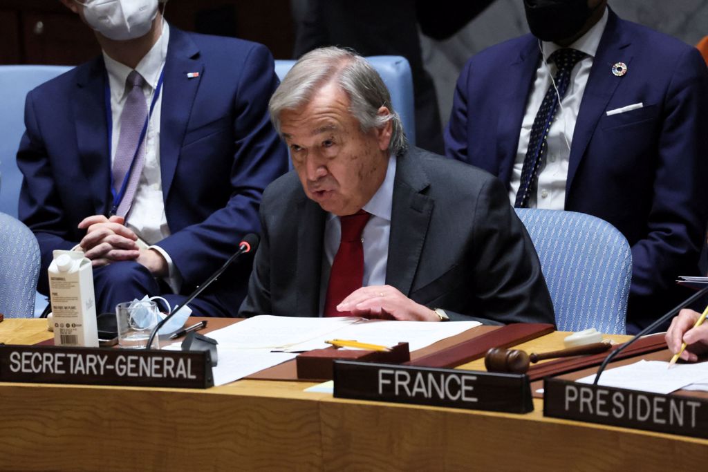 联合国秘书长古特瑞斯（Antonio Guterres在联合国大会关于核裁军的特殊会议上说：「柏林围墙倒塌后数十年，我们再度听到关于核武的武力恫吓。」图/ 路透社(photo:ChinaTimes)