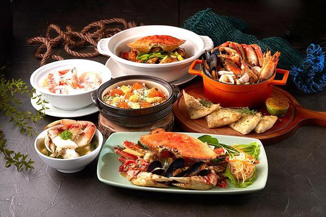 抢攻秋季啖蟹商机，台北喜来登饭店馆内中西日泰餐厅以「美国黄金蟹」入馔，推出广式火腩炆、泰式辣炒蟹、釜饭套餐与义式炖锅等美味蟹肴。（图／台北喜来登饭店提供）