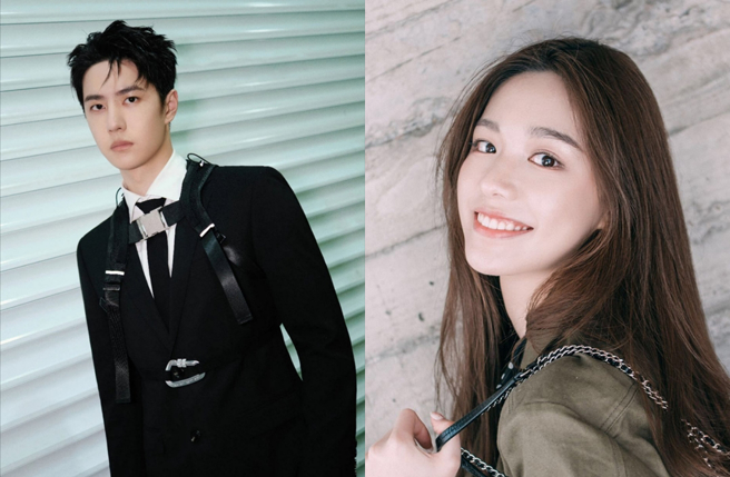 王一博（左）被爆谈恋爱，女友是「500亿千金」綦美合（右）。（图／微博）