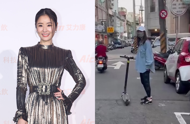 林心如现身迪化街骑滑板车。（图／中时资料照、截取自林心如Instagram）