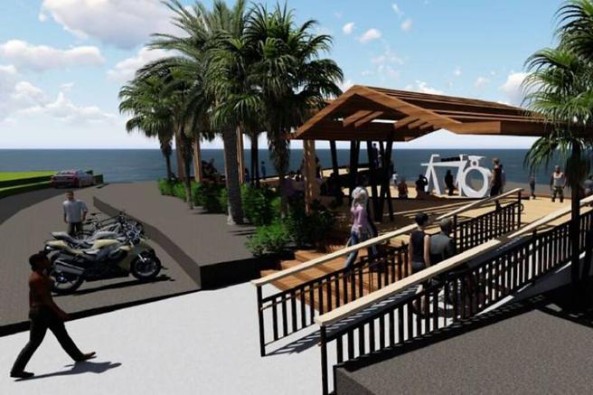 宜兰滨海自行车道「沙丘铁马廊道观景平台（大福观景台）」正式进入动工，预计2022年底完工。　图：东北角暨宜兰海岸国家风景区管理处／提供 