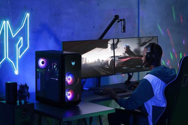 （宏碁旗下最新可升级电竞神机Predator Orion 7000登场，採用全新第13代Intel Core处理器。图／宏碁提供）