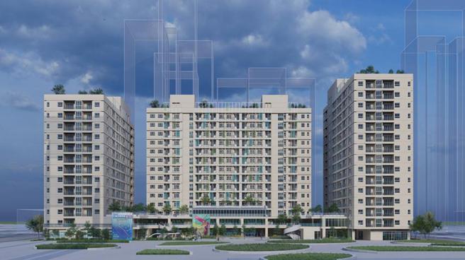 （「亚湾一期」社宅统包工程脱标，将兴建3栋建筑、624户住宅。图／高雄都发局提供）