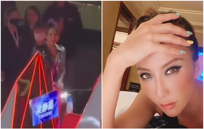 李玟不满节目制度不公，在录影现场怼导演。（图／微博@李玟）