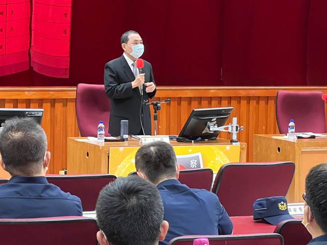 侯友宜主持警政工作会报。（王扬杰摄）