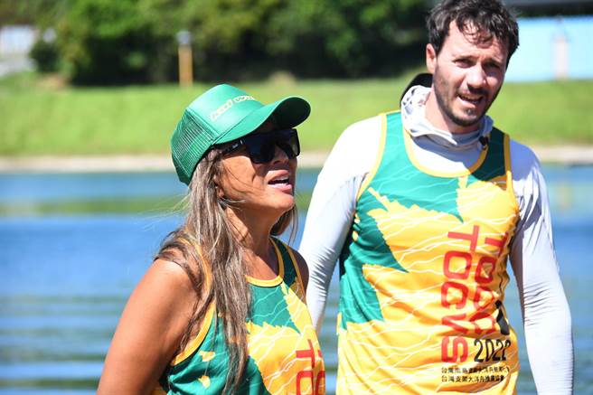 2022.9.29　台东县：▲旅居美国的江伊茉从夏夷引进支架大洋舟，希望藉此与南岛语系国家文化接轨。（庄哲权摄 ）